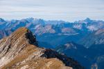 Links Upsspitze, rechts in der Ferne der Hochvogel