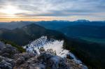 Blick über den Ostkamm in die Berchdesgadener Alpen