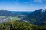 Und nach Norden; Links hinter den Bergen versteckt sich Pfronten, rechts Füssen
